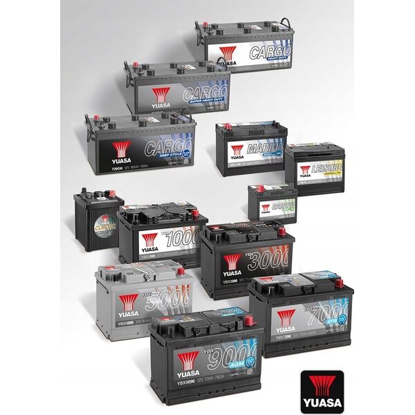 Μπαταρία YUASA 12V 75Ah/650A YBX5000 Silver High Performance SMF (L+ standardowy) 269x174x223 B9 (εκκίνησης)