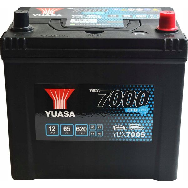 Μπαταρία YUASA 12V 65Ah/620A START&STOP EFB YBX7000 EFB Start Stop Plus (P+ biegun standardowy) 232x173x225 B00 (efb/rozruchowy)