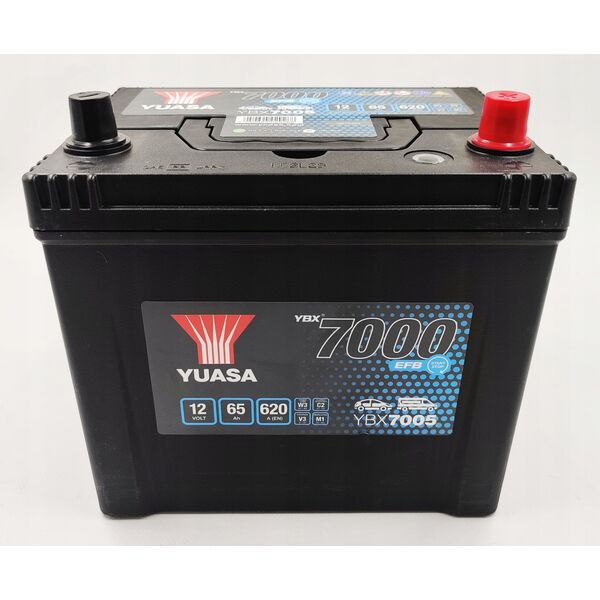 Μπαταρία YUASA 12V 65Ah/620A START&STOP EFB YBX7000 EFB Start Stop Plus (P+ biegun standardowy) 232x173x225 B00 (efb/rozruchowy)