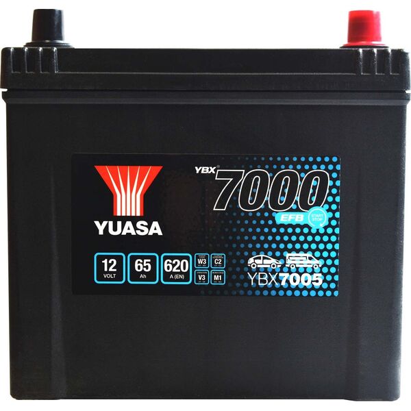Μπαταρία YUASA 12V 65Ah/620A START&STOP EFB YBX7000 EFB Start Stop Plus (P+ biegun standardowy) 232x173x225 B00 (efb/rozruchowy)