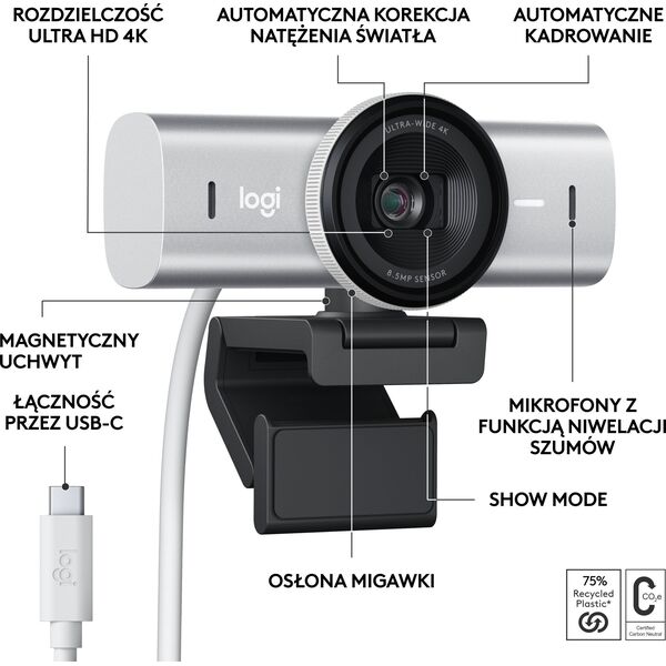 Kamera internetowa Logitech MX Brio 4K Ultra HD (960-001554)
