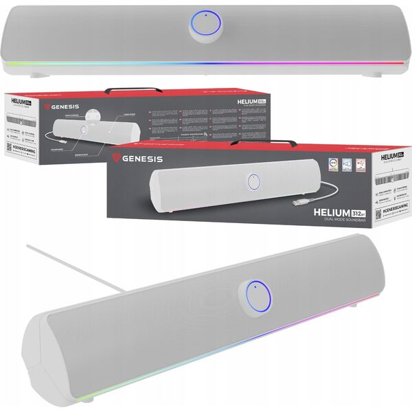 Ηχομπάρα Genesis SOUNDBAR GENESIS HELIUM 312BT 2.0 BLUETOOTH ΛΕΥΚΟ