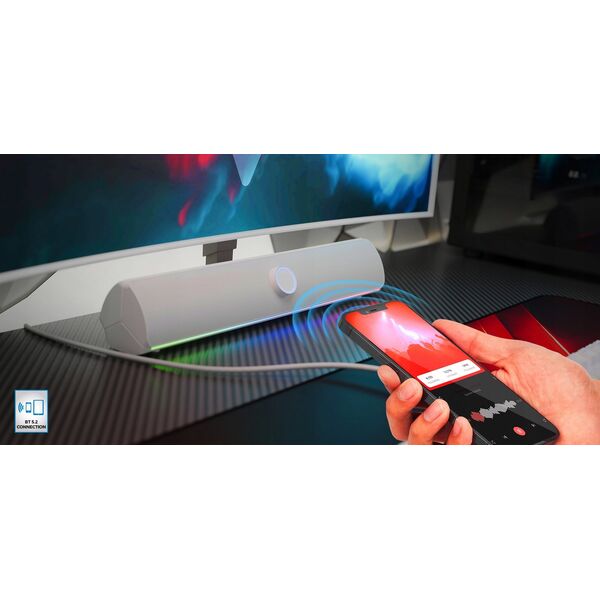 Ηχομπάρα Genesis SOUNDBAR GENESIS HELIUM 312BT 2.0 BLUETOOTH ΛΕΥΚΟ