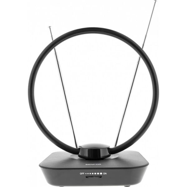 Antena RTV Sencor Antena wewnetrzna SDA 102 DVB-T2/T Zysk 20db,Imp 75 OHM,4G LTE -SDA 102
