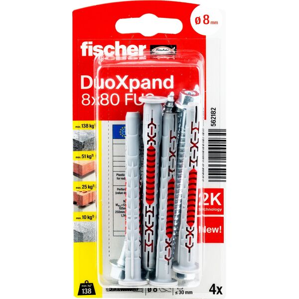 Sourcing DuoXpand pin with screw 8x80 FUS, 4 pcs.