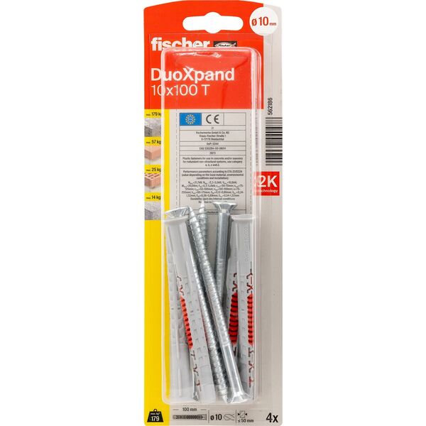 Sourcing DuoXpand pin with screw 10x100 T, 4 pcs.