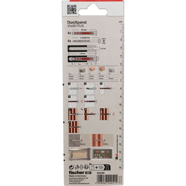 Sourcing DuoXpand πείρος με βίδα 10x80 FUS, 4 τεμ.