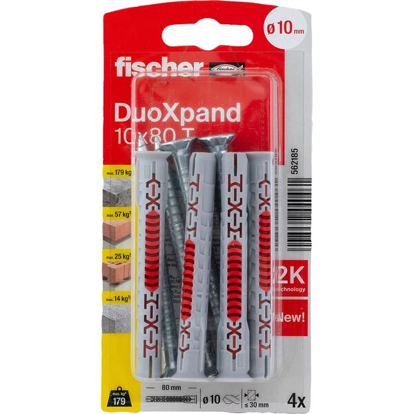 Sourcing DuoXpand pin with screw 10x80 T, 4 pcs.