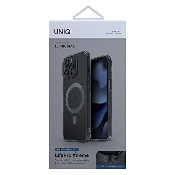 PanzerGlass Etui UNIQ LifePro Xtreme MagSafe Apple iPhone 13 Pro Max dymny/smoke