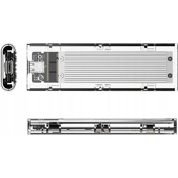 Θήκη δίσκου M.2 NVME σε USB-C 10Gbps - γκρι