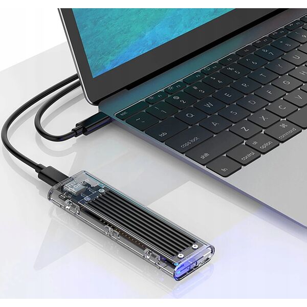 Θήκη δίσκου M.2 NVME σε USB-C 10Gbps - μαύρη