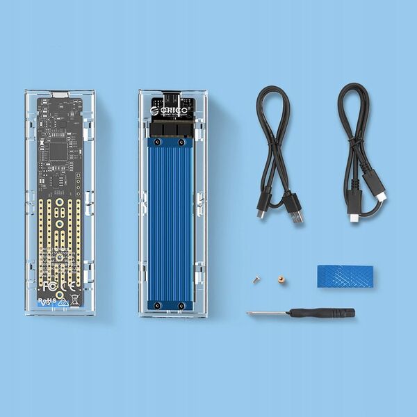 Θήκη δίσκου M.2 NVME σε USB-C 10Gbps - μπλε