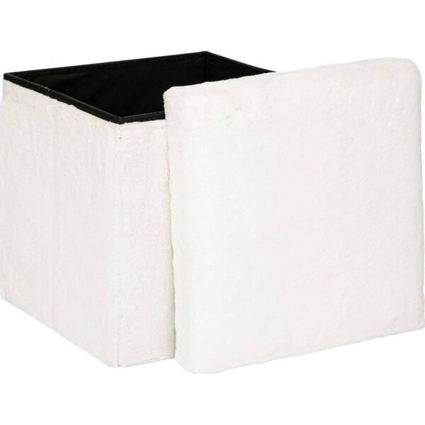 Atmosphera Pufa ze schowkiem Ezzio, materiał z efektem boucle, wys. 38 cm