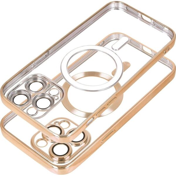 OEM Futerał ELECTRO MAG COVER kompatybilny z MagSafe do IPHONE 11 Pro Max złoty