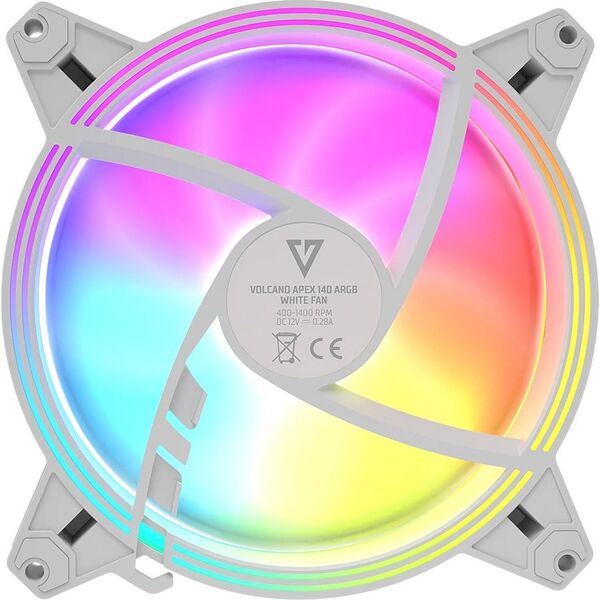 Wentylator Modecom Volcano Apex 140 ARGB Reverse Biały (FAN-APEX-140R-ARGB-100)