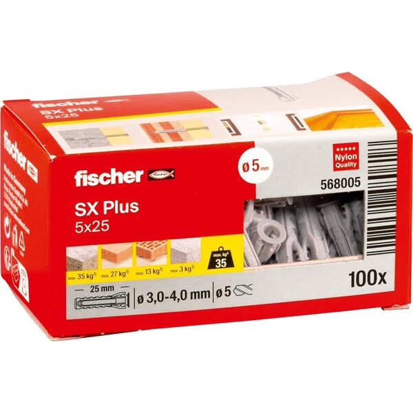 Ούπα Fischer Fischer SX 5x25 100 τεμ.