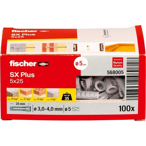 Ούπα Fischer Fischer SX 5x25 100 τεμ.