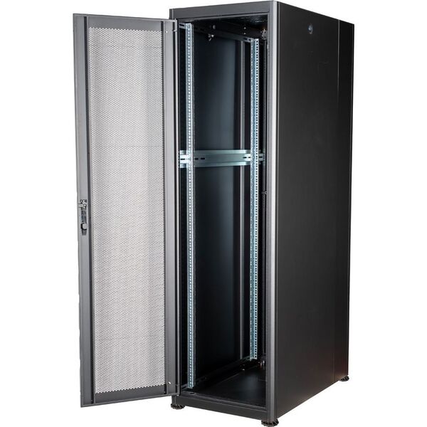 Roline ROLINE Serverschrank Basic 48,26cm 19Zoll 42 HE 600x1000 BxT perforiert schwarz