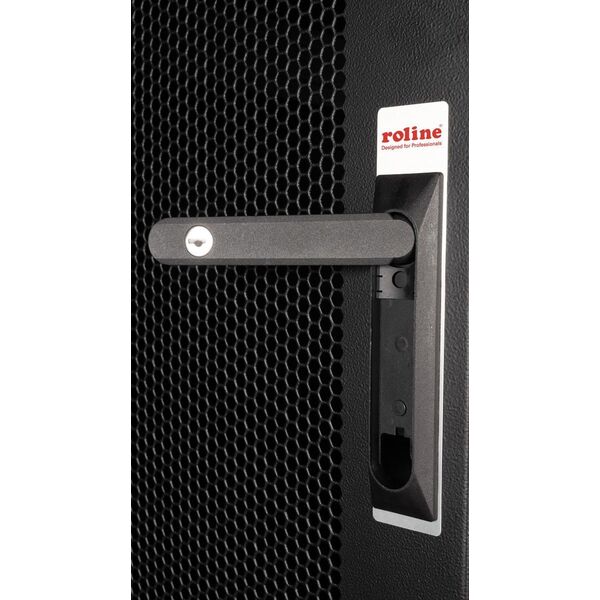 Roline ROLINE Serverschrank Basic 48,26cm 19Zoll 42 HE 600x1000 BxT perforiert schwarz