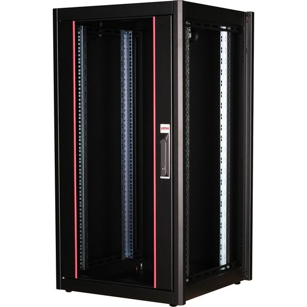 Roline ROLINE Netzwerkschrank Basic 48,26cm 19Zoll 22 HE 600x600 BxT Glast�r schwarz