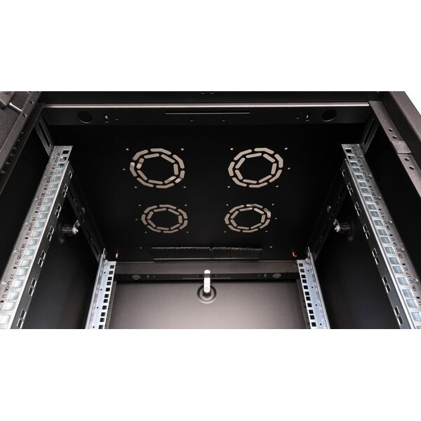 Roline ROLINE Netzwerkschrank Basic 48,26cm 19Zoll 22 HE 600x600 BxT Glast�r schwarz