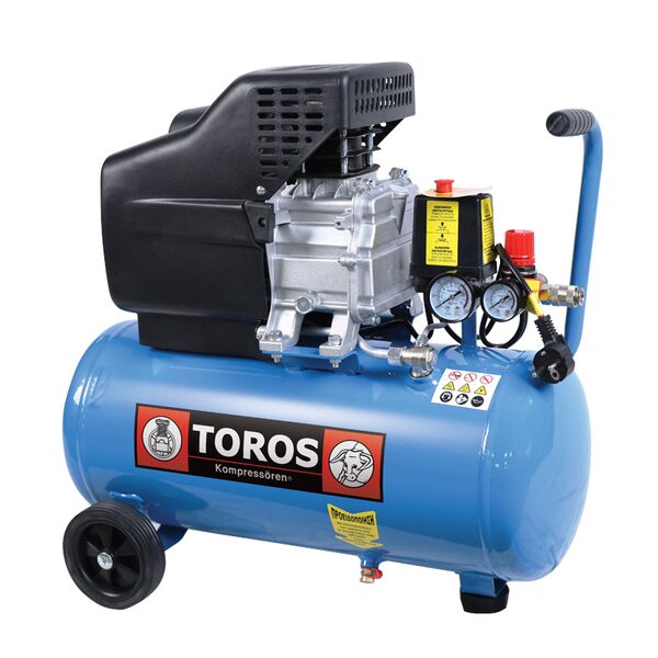 TOROS ΑΕΡΟΣΥΜΠΙΕΣΤΗΣ ΜΟΝΟΜΠΛΟΚ 24LT/2,5HP 230V 602081 έως 12 άτοκες δόσεις