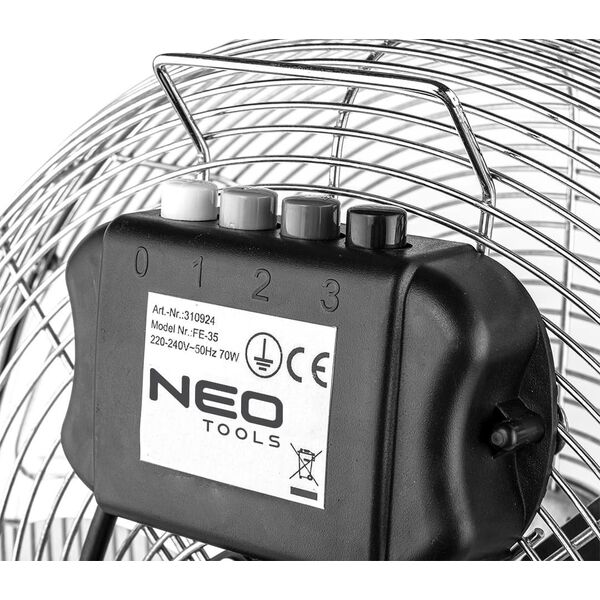 Wentylator Neo Wentylator podłogowy 50W, średnica 30 cm, 3 prędkości nawiewu