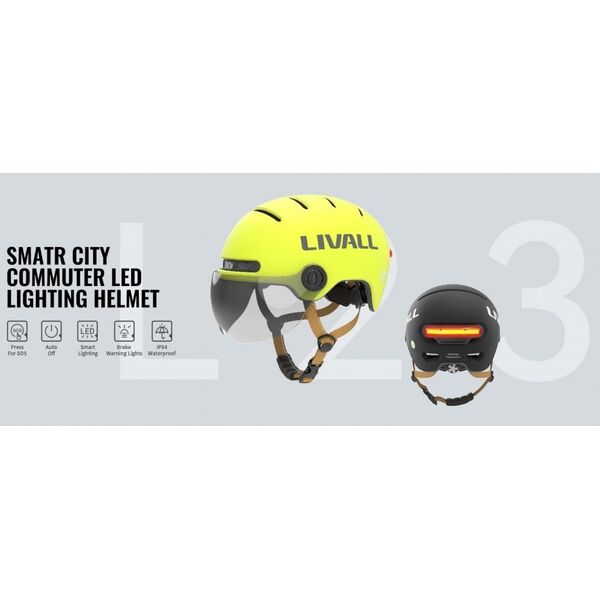 Livall Livall Kask Miejski Livall L23 z Szybką Czujnikiem Upadku SOS i LED
