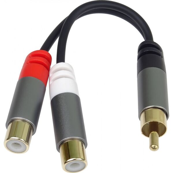 PremiumCord PremiumCord διαχωριστής HQ CINCH αρσενικό - 2x CINCH θηλυκό 15cm