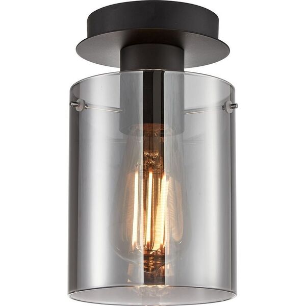 Lampa sufitowa Italux Italux Sardo SPL-5581-1SC-BK-SG plafon lampa sufitowa spot 1x40W E27 czarny/dymiony