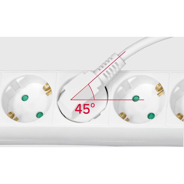 Listwa zasilająca Rebel Przedłużacz biały KEMOT 3 gniazda typu niemieckiego, kabel 3m (1,5mm)