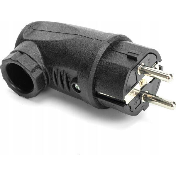 Wtyczka hermetyczna gumowana kątowa HAND PRO LINE PLASTROL IP44 2P+Z 16A czarna