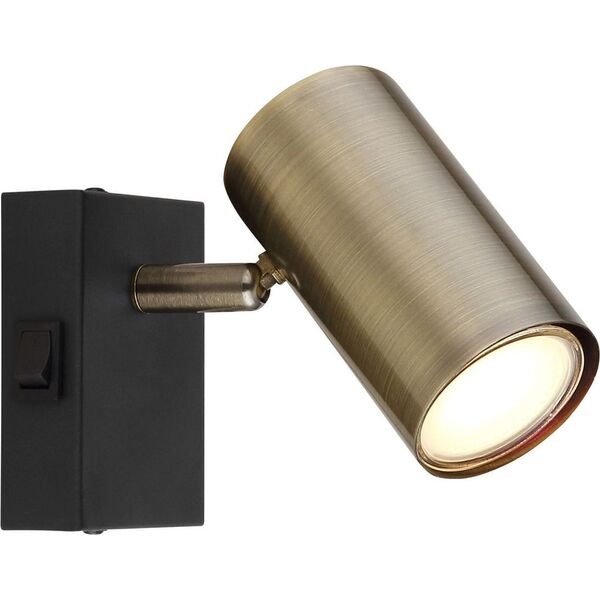 Kinkiet Globo Lampa reflektorowa Robby 57911-1M kinkiet czarny mosiądz