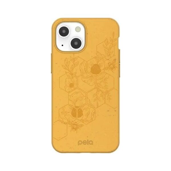 Θήκη iPhone 13 mini Pela Pela Classic Honey Eco-Friendly - Hive Edition