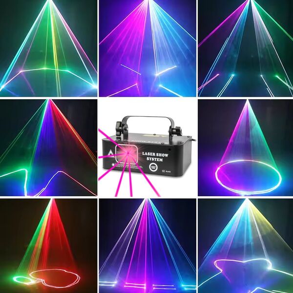 LIGHT4ME LASER RGB GEOMETRIC 500mW projektor laserowy rzutnik sceniczny skaner dyskotekowy