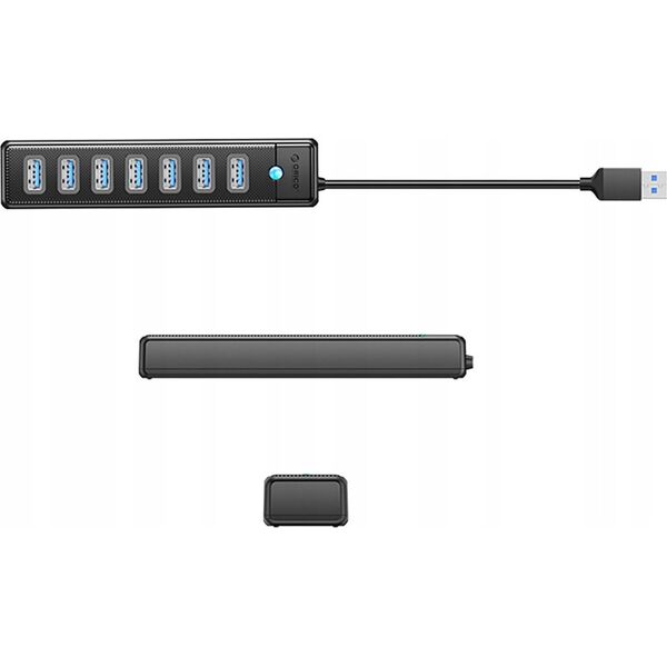 HUB 7 θυρών USB-A 3.0 καλώδιο 1M - μαύρο