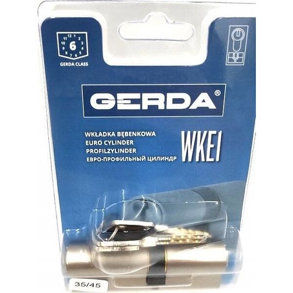Gerda WKE1 35/45 wkładka nikiel satyna blister 0WKE1S035