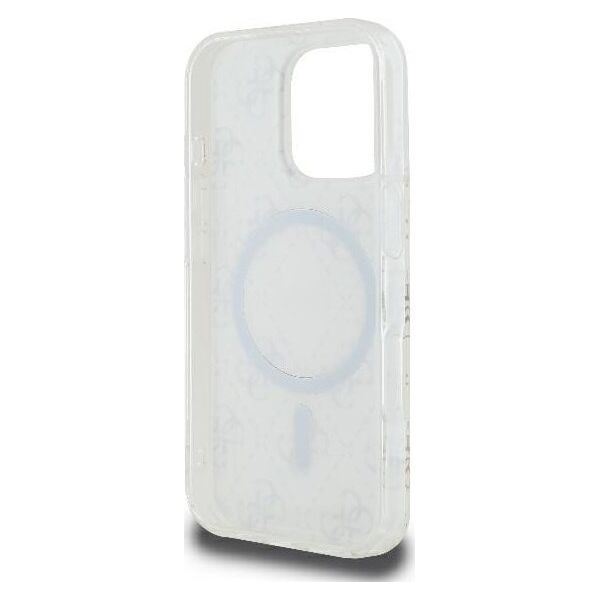 Guess Guess GUHMP16LH4DTEH iPhone 16 Pro 6.3" biały/white hardcase IML 4G Background MagSafe