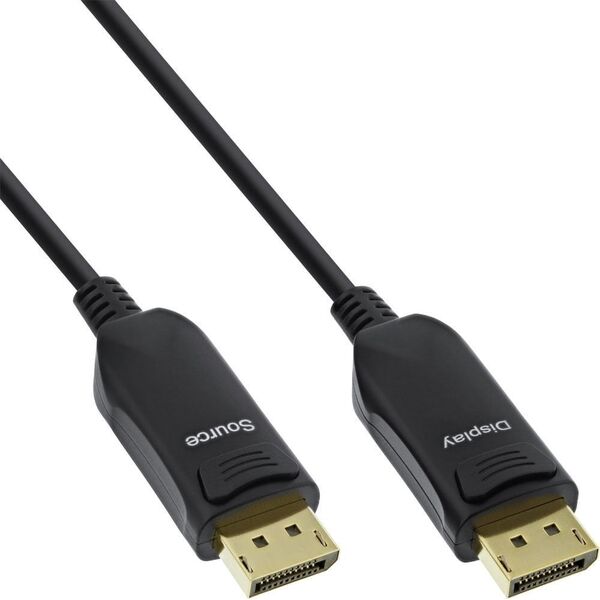 60er Bulk-Pack InLine® DisplayPort 1.4 Καλώδιο, μαύρο, επιχρυσωμένες επαφές, 1μ
