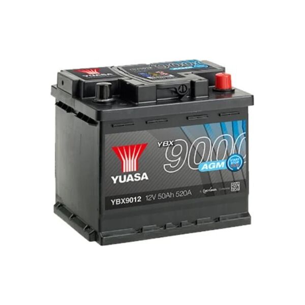 Μπαταρία YUASA 12V 50Ah/520A START&STOP AGM YBX9000 AGM Start Stop Plus (P+ biegun standardowy) 207x175x190 B13 (agm/rozruchowy)