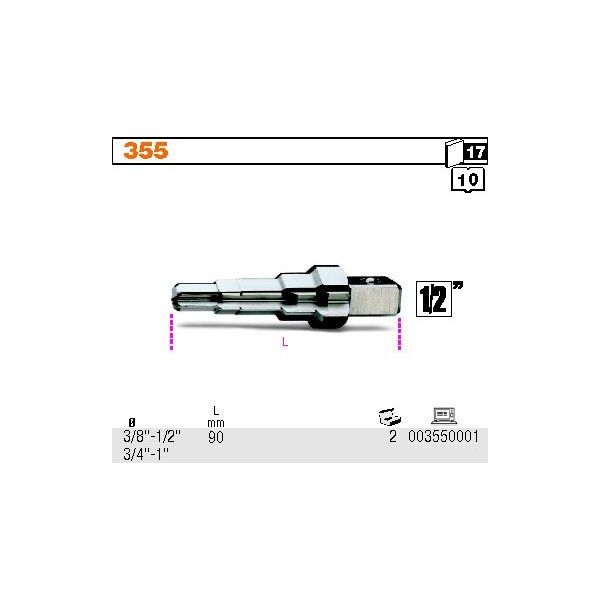Beta Tools BETA KLUCZ STOPNIOWY DO KRÓĆCÓW 3/8"-1/2" BE355 - 355