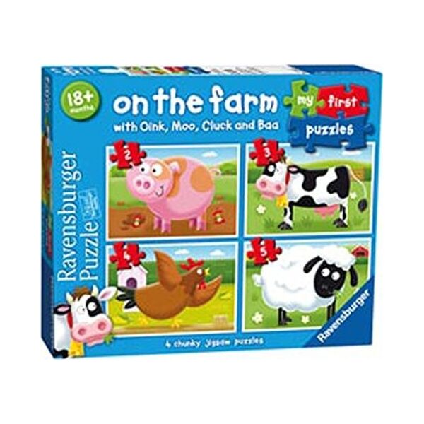 Ravensburger Ravensburger 7302 Moja pierwsza łamigłówka na farmie Puzzle - 2, 3, 4 i 5 szt.
