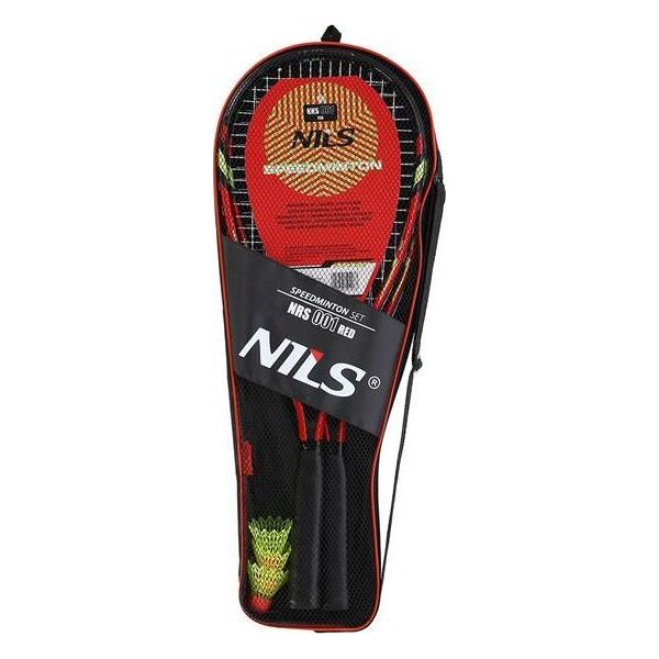 Nils Extreme NRS001 ZESTAW DO SPEEDMINTONA 2 RAKIETY + LOTKI + POKROWIEC CZERWONY NILS