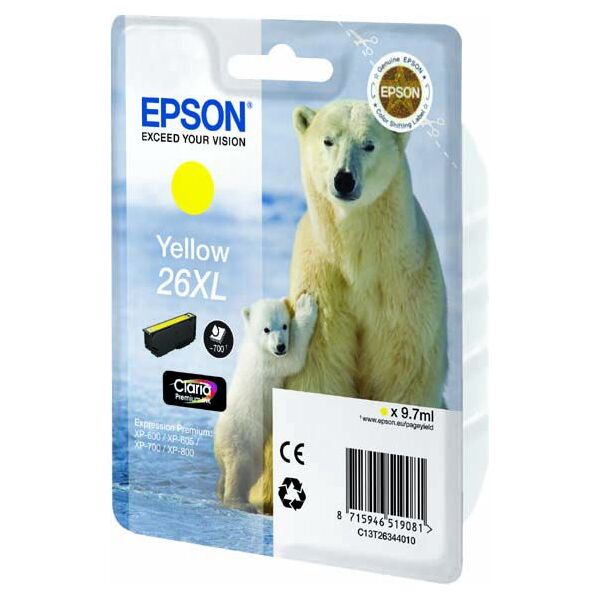 Tusz Epson C13T26344020 (yellow)