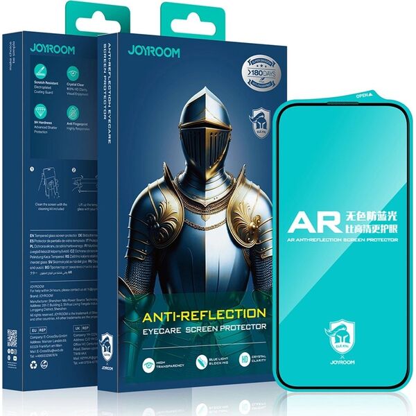 Tempered glass Joyroom JR-MAR0315 με αντιανακλαστική επίστρωση για iPhone 15/16