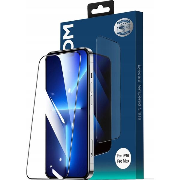 Αντιχαρακτικό γυαλί JOYROOM JR-MLG0287 2.5D Anti-Blue Light + Dustproof με μαύρο πλαίσιο για iPhone 16 Pro Max