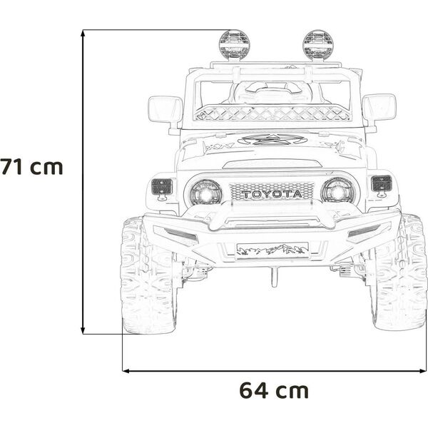 Toyota Toyota FJ Cruiser dla dzieci Biały + Pilot + Napęd 4x4 + Audio LED + EVA + Wolny Start