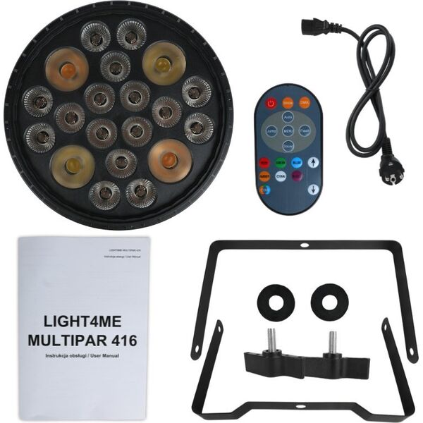 LIGHT4ME LIGHT4ME MULTIPAR 416 RGB-UV+WW/CW reflektor sceniczny oświetlenie LED na imprezę dekoracja światłem pilot