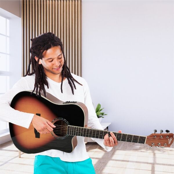V-Tone VEAG1 CE VS gitara elektroakustyczna 4/4 dreadnought cutaway sunburst