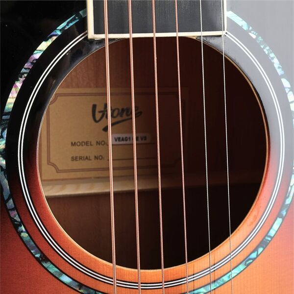 V-Tone VEAG1 CE VS gitara elektroakustyczna 4/4 dreadnought cutaway sunburst